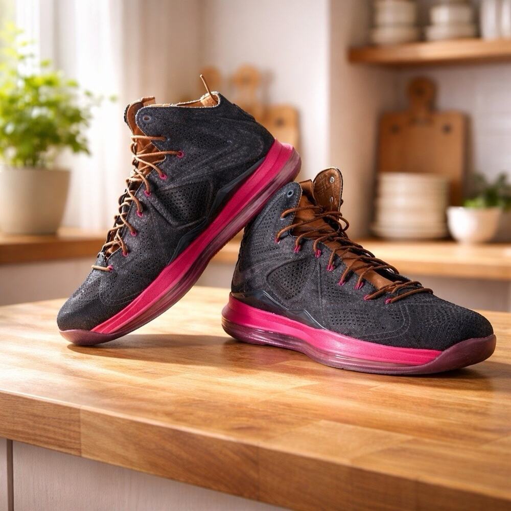 Size 12 - Nike Air LeBron James 10 X EXT Denim QS Premium Basketball New OG BOX